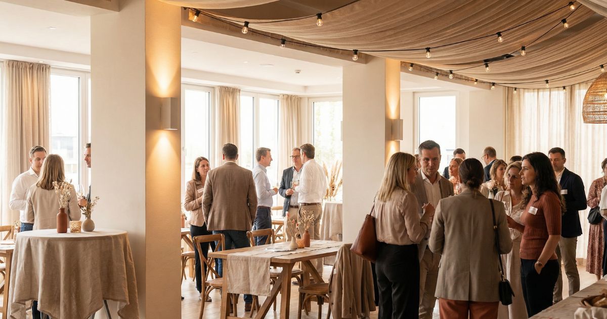 Professionell beleuchtetes Event mit verschiedenen Strahlertypen