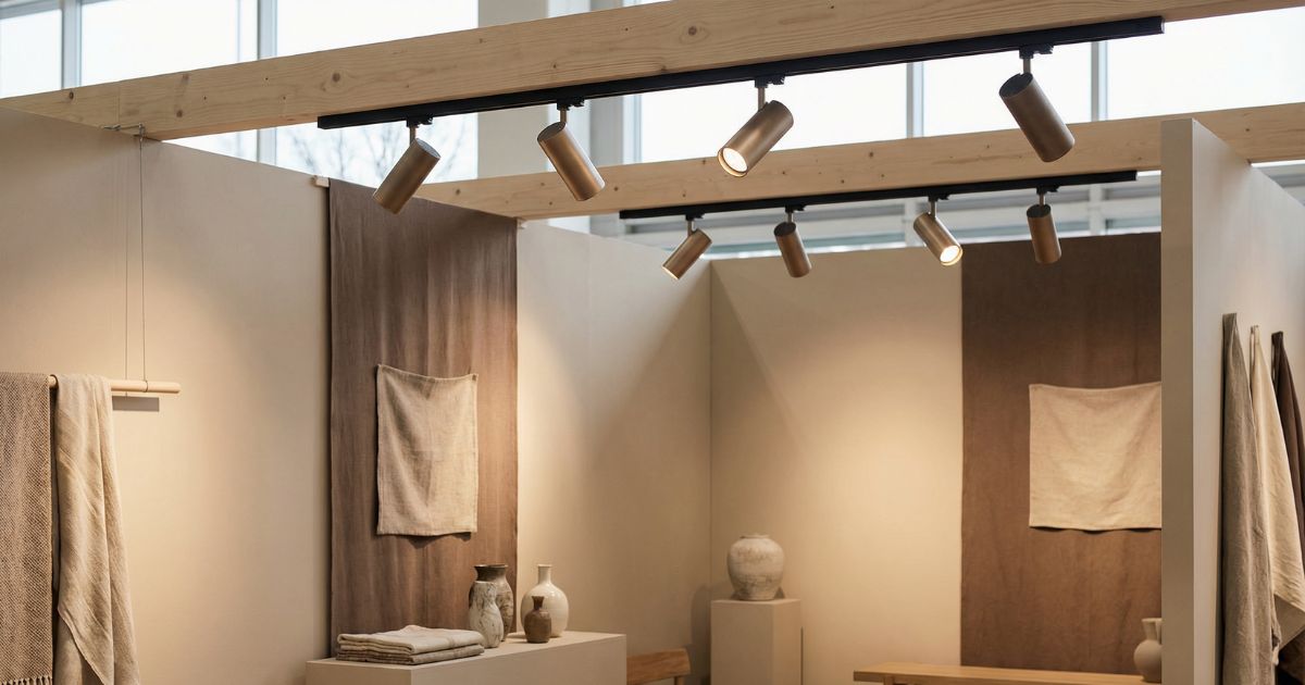 Track Light System am Messestand